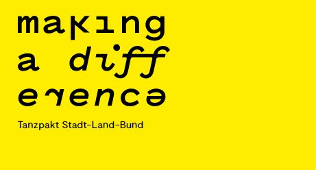 Schriftzug "making a difference" auf gelbem Hintergrund