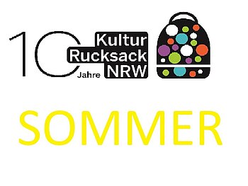 Kulturrucksack-Logo mit gelbem Schriftzug Sommer