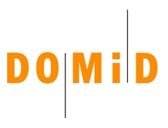 Logo: gelbe Schrift auf Weiß