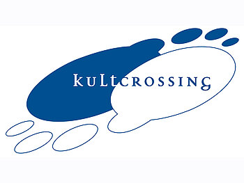 Das blau-weiße Logo von  KultCrossing