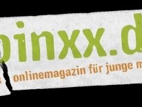 schriftbasiertes Logo mit grüner Schrift auf weißem Hintergrund spinxx.de